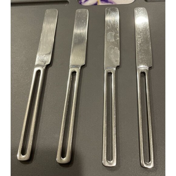 Towle Nordic‎ 18/10 Stainless Blunt Solid Knives Set Of 4 Indonesia Flatware - Picture 1 of 3